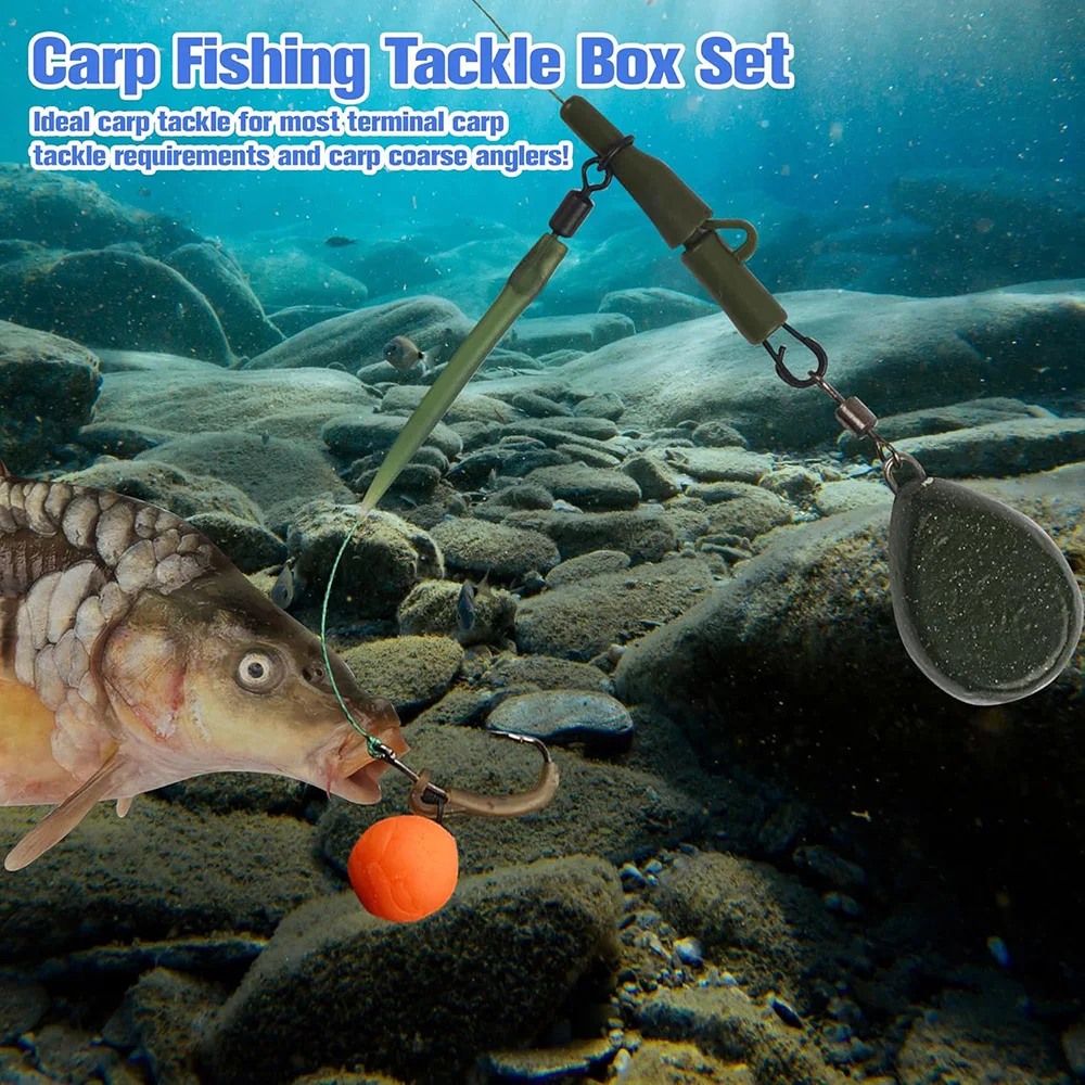 Kit de broches giratorios para pesca de carpa, 70 Uds., mate, cambio rápido, giratorios, clips de enlace de velocidad, Boilies, cebo, tornillo, aparejos de pesca de carpa - imagen 5