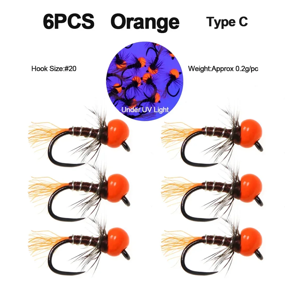 6PCS C Orange