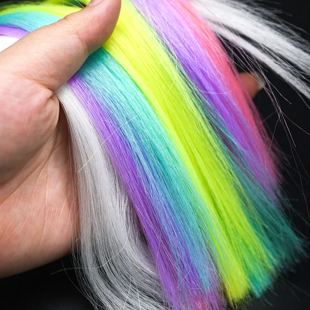 5 colores surtidos fluorescentes UV Flashabou oropel Flash Crystal Flash pesca con mosca atado materiales - imagen 5