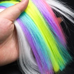 Materiales para mosca: UV Flashabou, Crystal Flash y oropel 5 colores