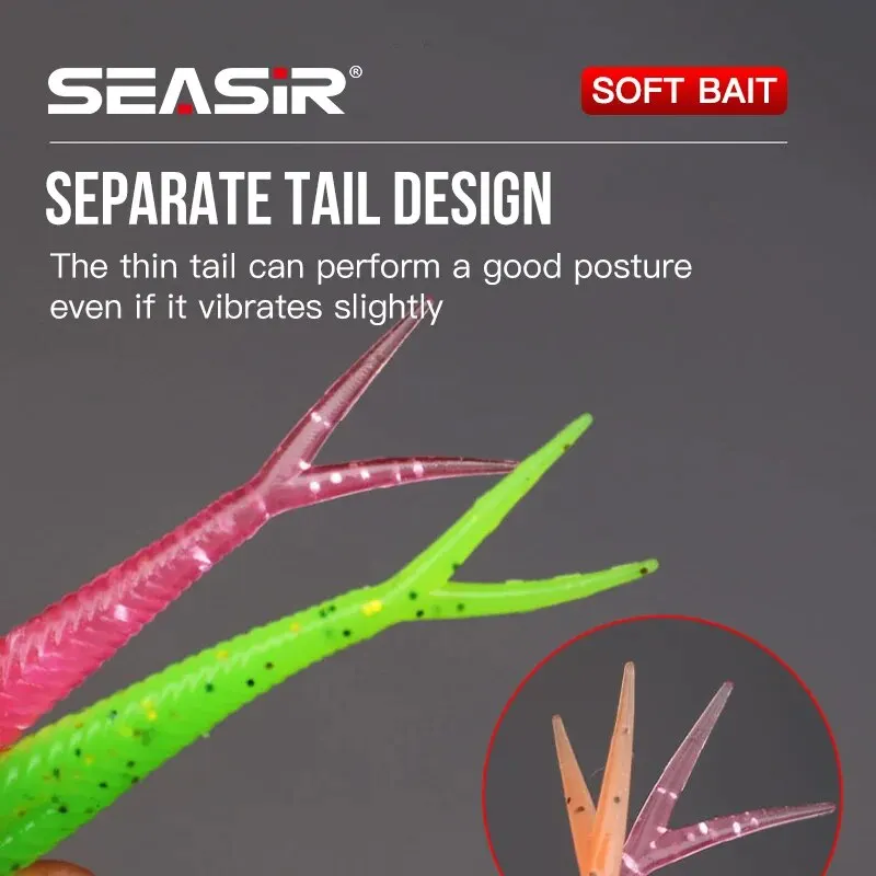 SEASIR Juego de vinilos para pesca – Señuelos blandos multicolor - imagen 5