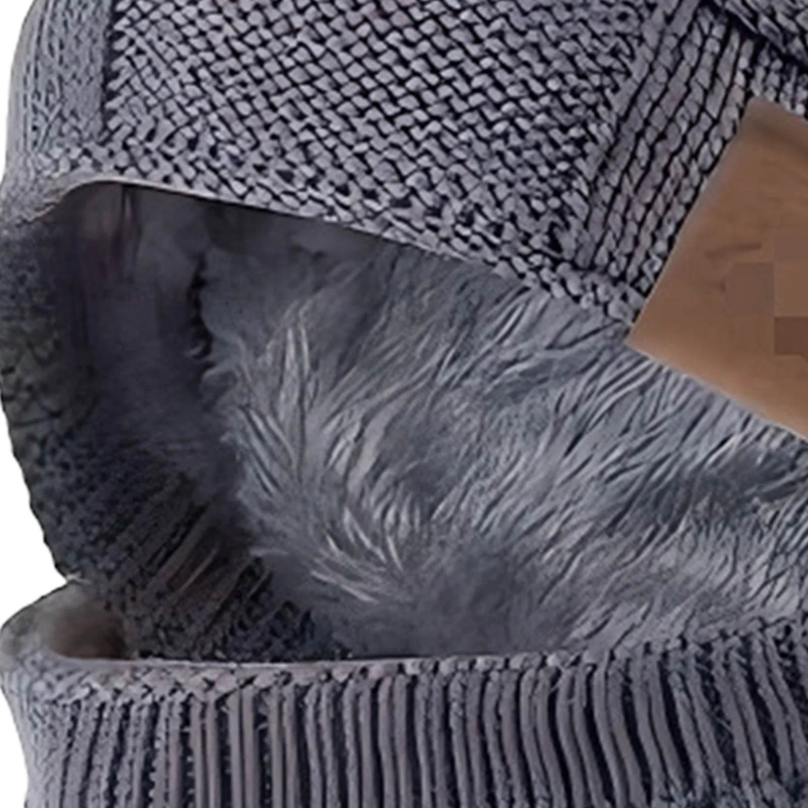 Gorro cálido de invierno para hombre, gorro tejido a la moda para exteriores, gorro de felpa grueso a prueba de viento, gorro cálido para ciclismo, montar, acampar y pescar