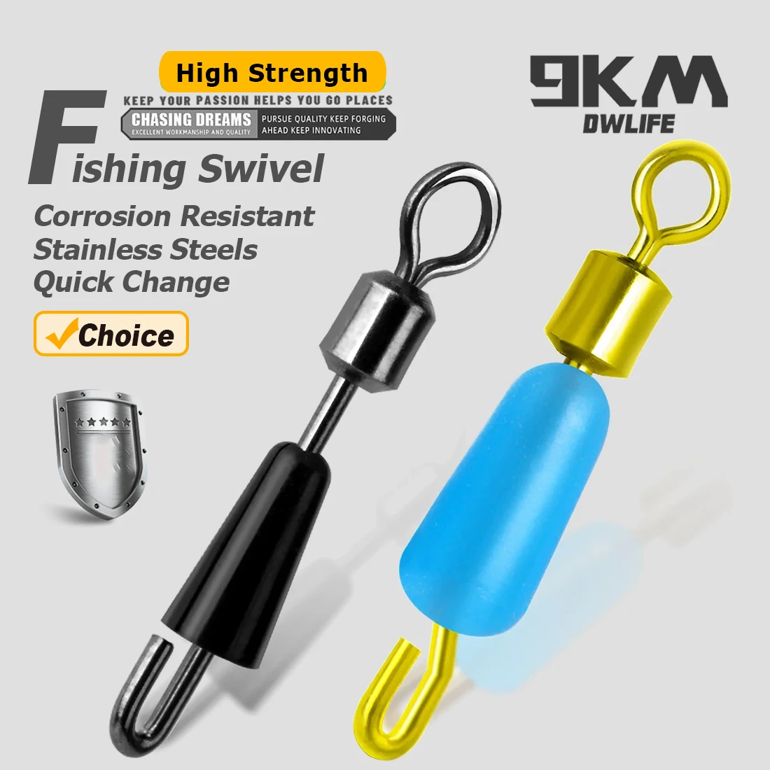 Conector sedal de pesca S-L Carp - Giratorio de cambio rápido