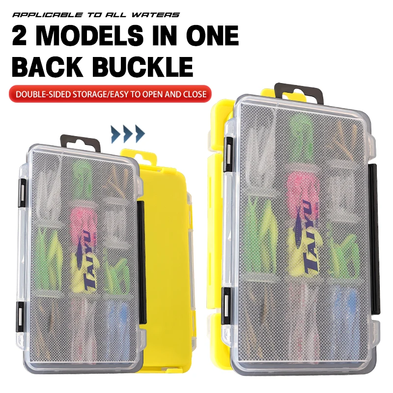 TAIYU, nuevo juego de Señuelos de Pesca, caja de pesca de doble cara, combinación libre DIY, varios tipos de cebo blando que combina con gancho de cabeza de plomo - imagen 2