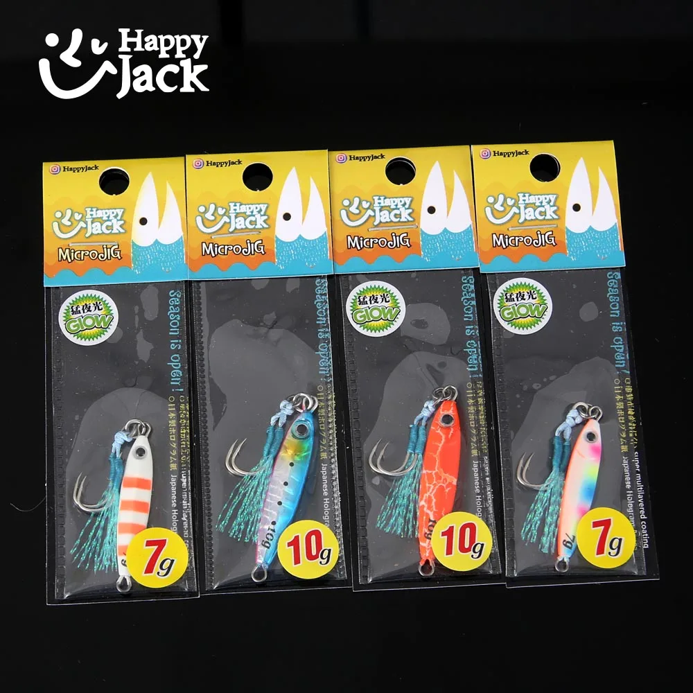 HAPPYJACK Shore Casting Jigging cuchara Micro Jig 3g 5g 7g 10g 15g Mini plantilla señuelo de pesca barato Jig señuelo cebo Artificial aparejos - imagen 2