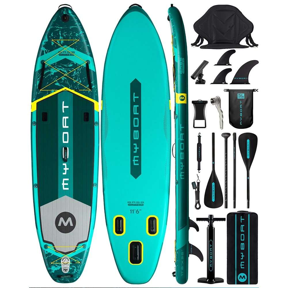 Myboat SUB tabla de Paddle inflable impermeable 11'6''x35''x6''Pesca acuática de estilo de pie para adultos con accesorios SUP сап soltрд - imagen 2