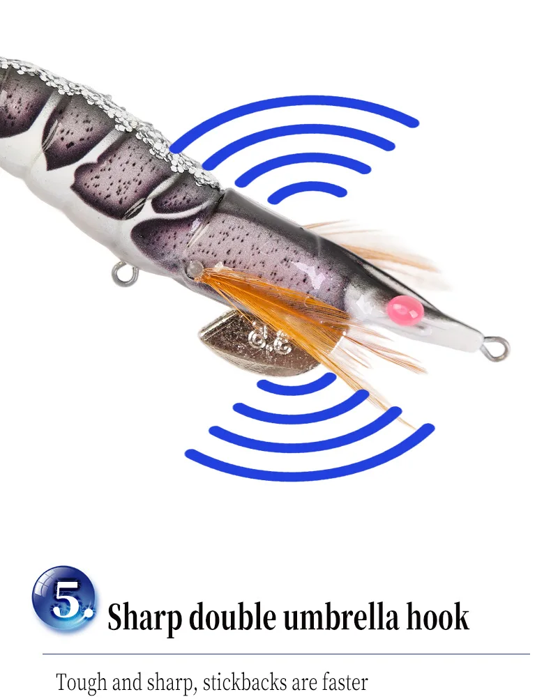 Ganno de doble paraguas fuerte para un rendimiento de pesca mejorado