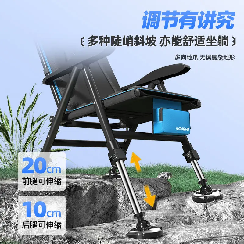 Nuevo 2024 Silla de pesca europea 자 Silla de pesca portátil plegable Multifuncional 자 Taburetes de pesca Asiento стул для рыбалки - imagen 3