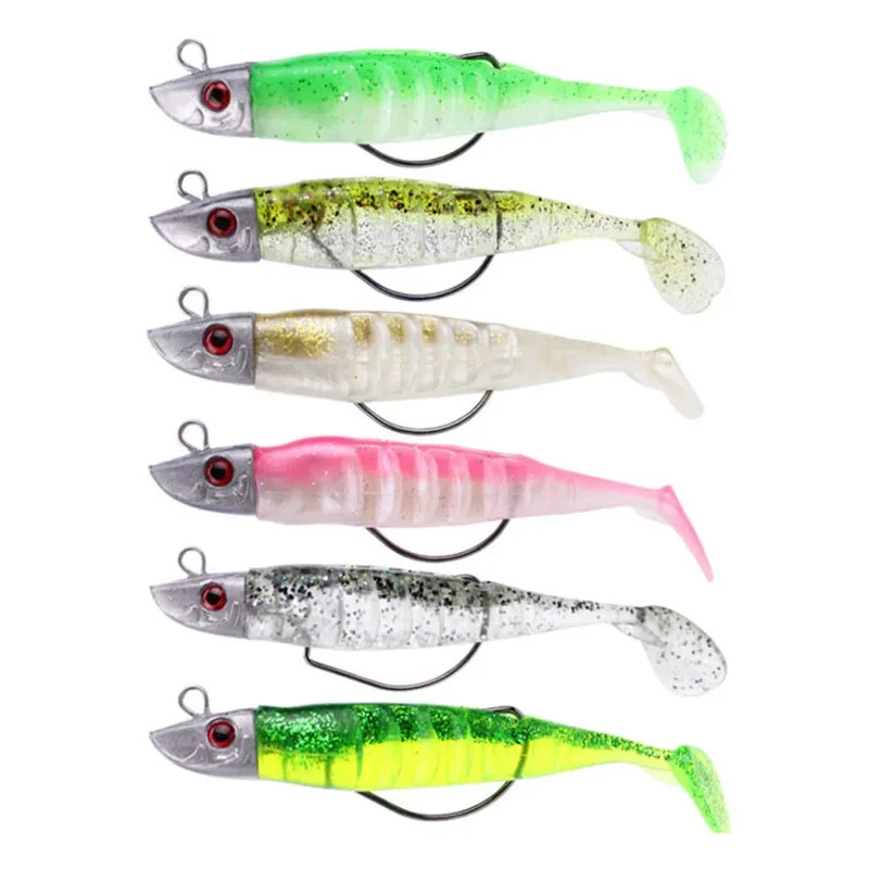 Jig Head plomo puro con anzuelo offset y doble anilla para vinilo