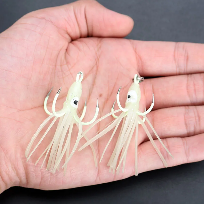 5 uds nueva plantilla Wobbler de pesca cebo suave calamar luminoso anzuelo de púas 6cm pececillo Artificial Crankbait accesorios de pesca señuelos - imagen 4