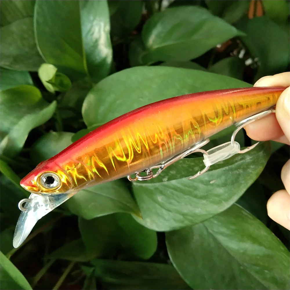 Swolfy 4 Uds 90mm 33g Señuelos de pesca de pececillo hundido Jerkbaits buena acción Wobblers Color azul rosa cebos duros lubina - imagen 5
