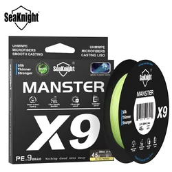 SeaKnight marca X9 serie 500M 300M hilo de pescar de PE 9 hebras Ultra suave para fundición larga 17LB-80LB nuevas líneas de pesca de agua de mar