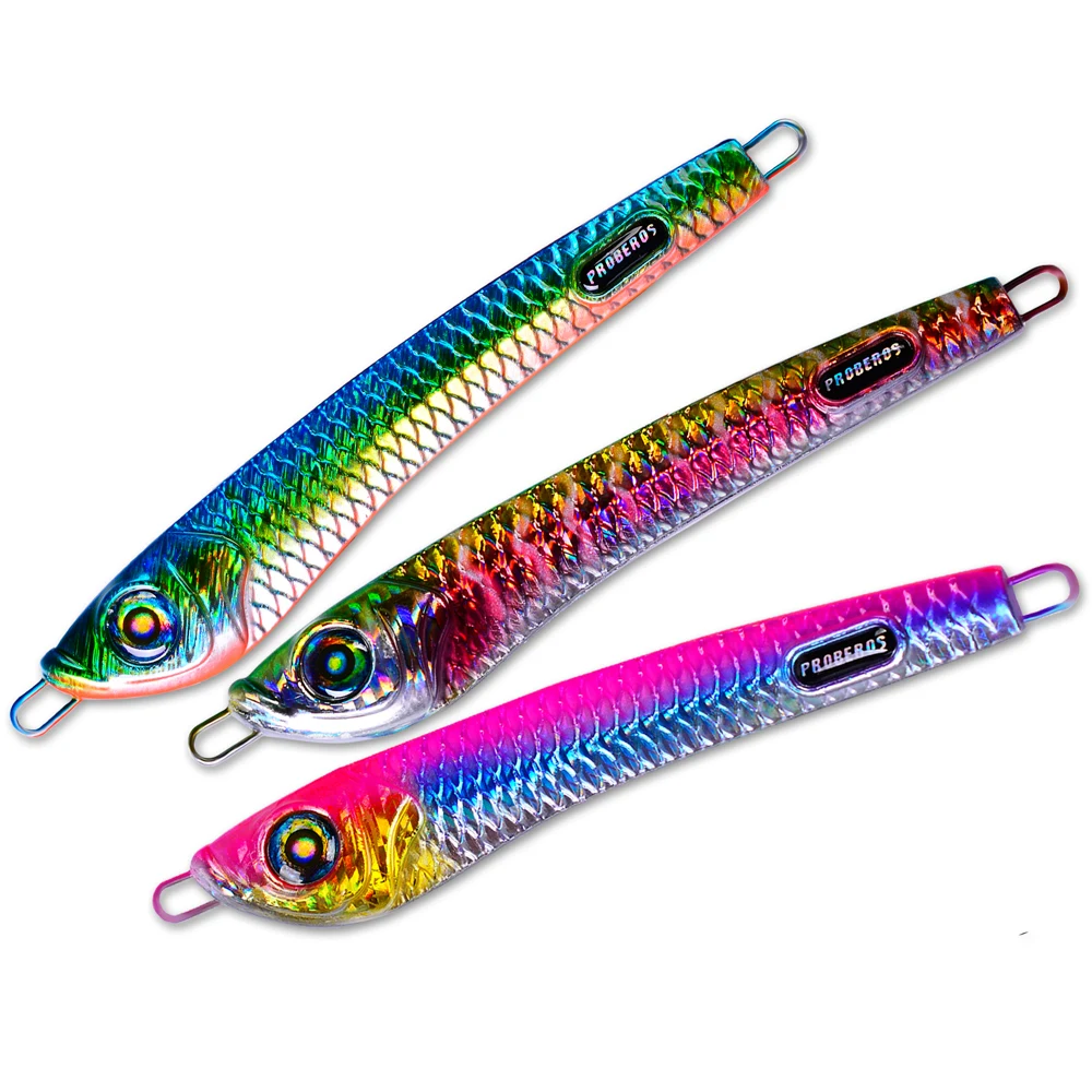 PROBEROS-SEÑUELOS duros de pesca, 5 piezas, 60-80-100-160-200G, cebos de fundición, aparejos de pesca de plantilla de mar profundo - imagen 5