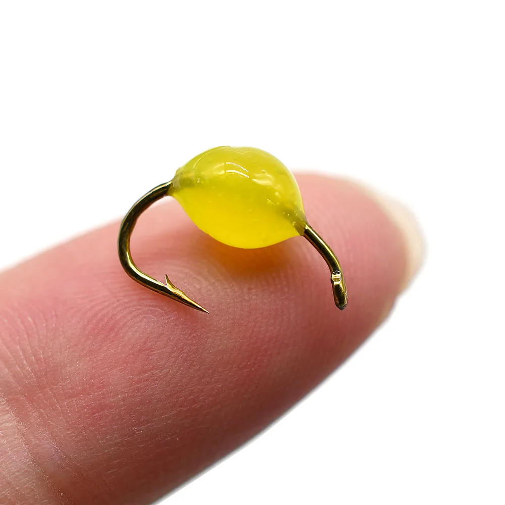 MNFT 10 Uds pesca con mosca señuelos biomiméticos trucha huevo fregadero cebo anzuelos realista 3D flotante hundimiento señuelos con 5 colores vibrantes - imagen 5