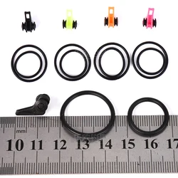 10 Piezas de Anillos de Seguridad para Anzuelos de Pesca, Anillos de Plástico para Señuelos, Anillos de Seguridad para Cañas de Pescar, Herramienta para Sujetar Cebos