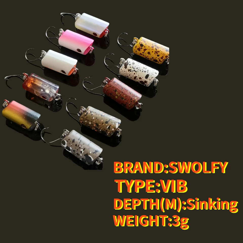 SWOLFY-señuelo pequeño para Pesca, cebo duro Artificial de 1 piezas, 20mm, 3g, Wobblers de hundimiento, Mini Crankbaits - imagen 5