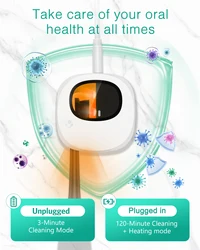Esterilizador UV para cepillos de dientes recargable con secado