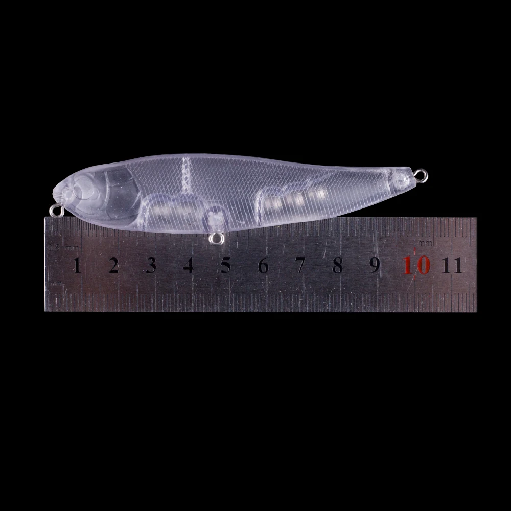 Hanlin-Cebo de lápiz de plástico duro, cebo Artificial sin pintar, cuerpo transparente para aparejos de pesca, 10/20 piezas, 10CM, 12G - imagen 2