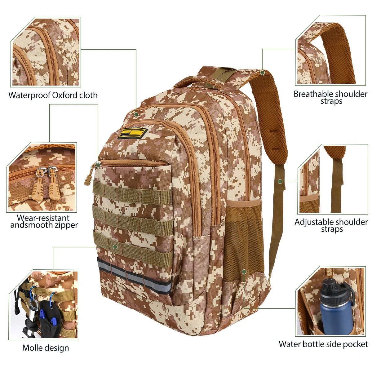 Mochila de pesca Oxford – Bolsa portátil para aparejos - imagen 2