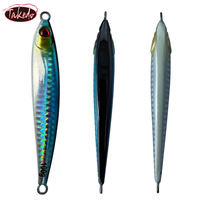 TAKEDO RX01 100g 9,5 cm luminoso hundimiento Metal vibración señuelo pesca jigging señuelos para agua salada - imagen 2