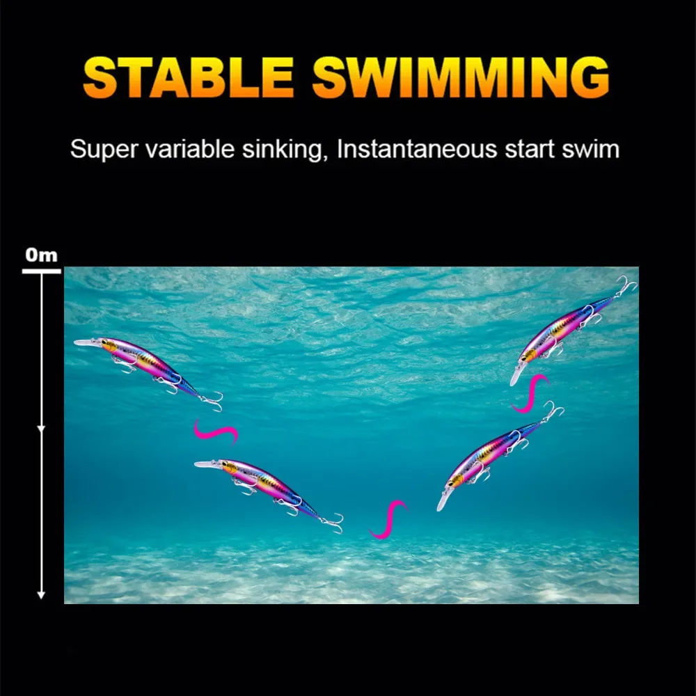 GREENSPIDER pececillo de peso pesado 110mm hundimiento Jerkbait señuelo de pesca de fundición larga agua salada lubina cebo Artificial de plástico aparejos - imagen 4