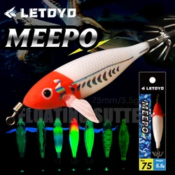 LETOYO MEEPO Set de señuelos de calamar Señuelos luminosos para calamar Cebo artificial para pesca de sepia Pulpo Webfoot Señuelos de pesca en el mar EGI