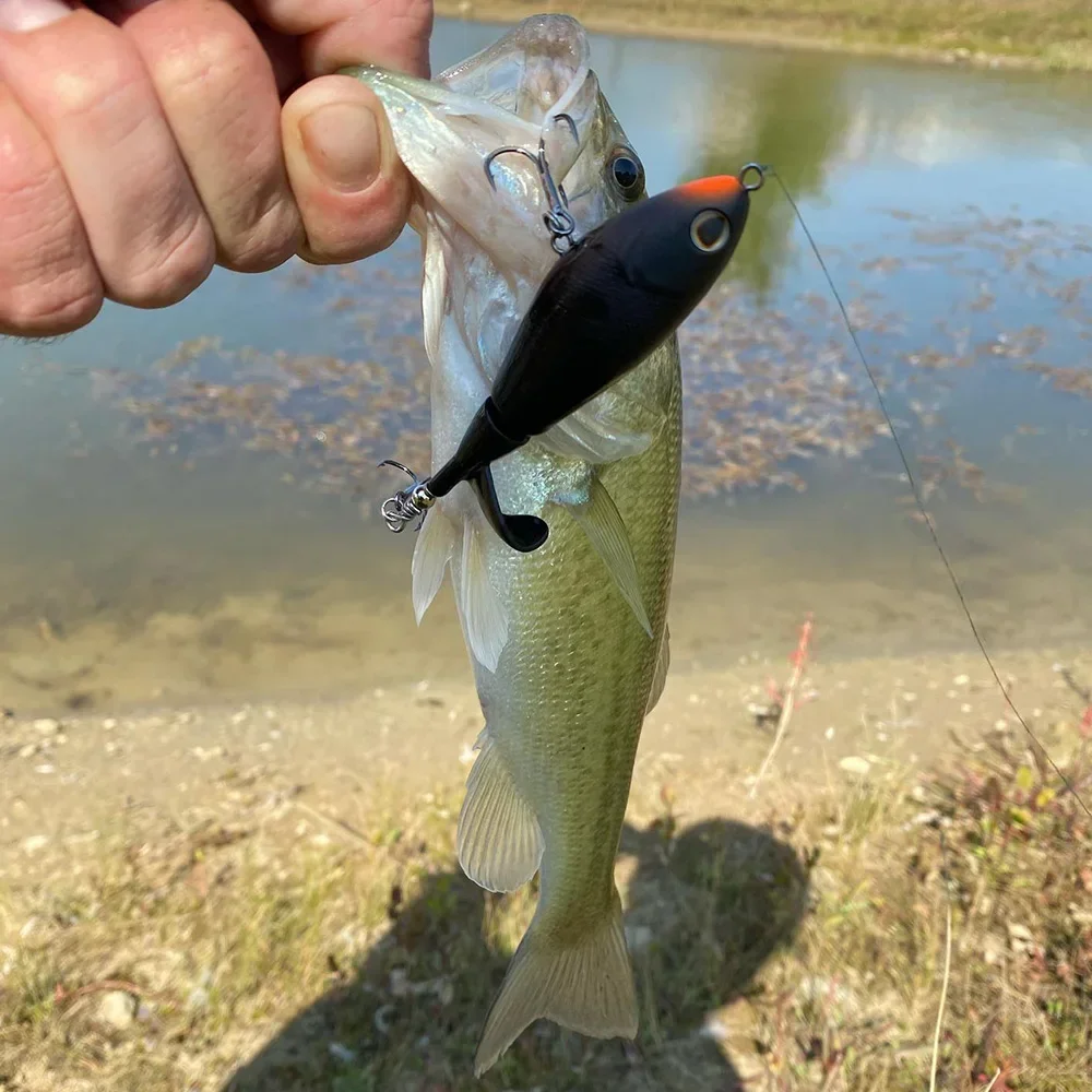 2 uds Kit de hélice Plopper 20g 27g anzuelo de cebo duro Swimbait Pesca Spin Tail Wobbler Chopp pescador Pesca Topwater Crankbait señuelo - imagen 5