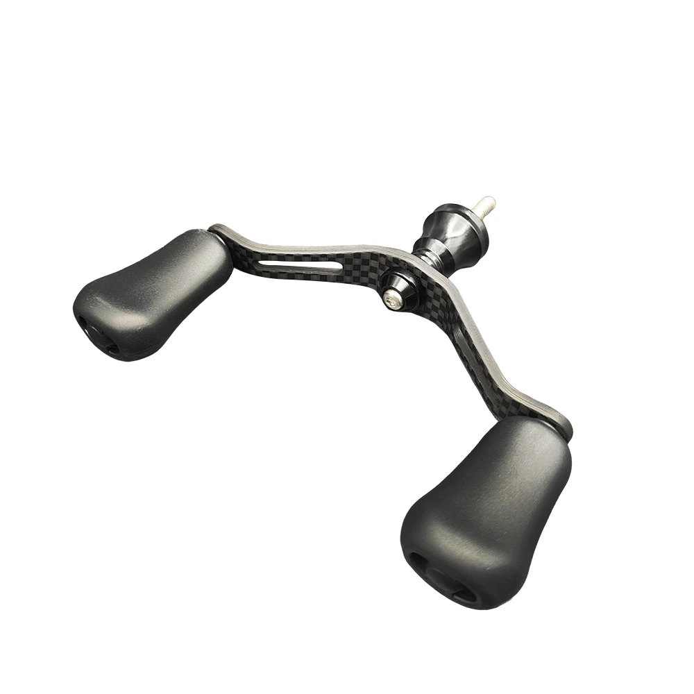 Carrete de pesca de fibra de carbono con doble mango y perillas de goma para carretes giratorios DAIWA/SHIMANO, mango eléctrico tipo atornillado - imagen 5