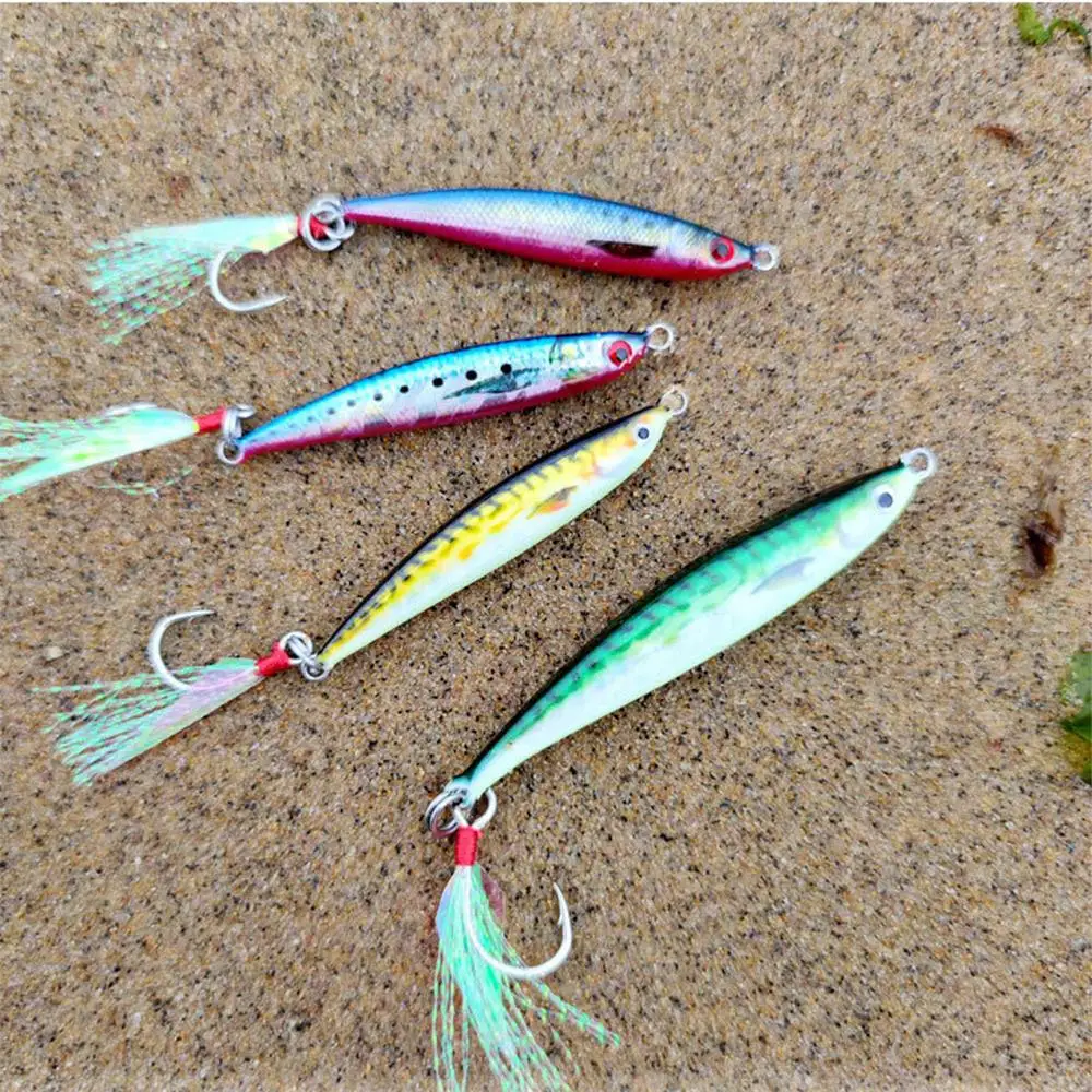 Plantilla de Metal con impresión 3D, 20g, 40g, 80g, aparejos de cebo para lubina, trucha, Shore, plantillas fundidas, atún, agua salada, señuelo de Jigging lento, pesca en mar - imagen 4