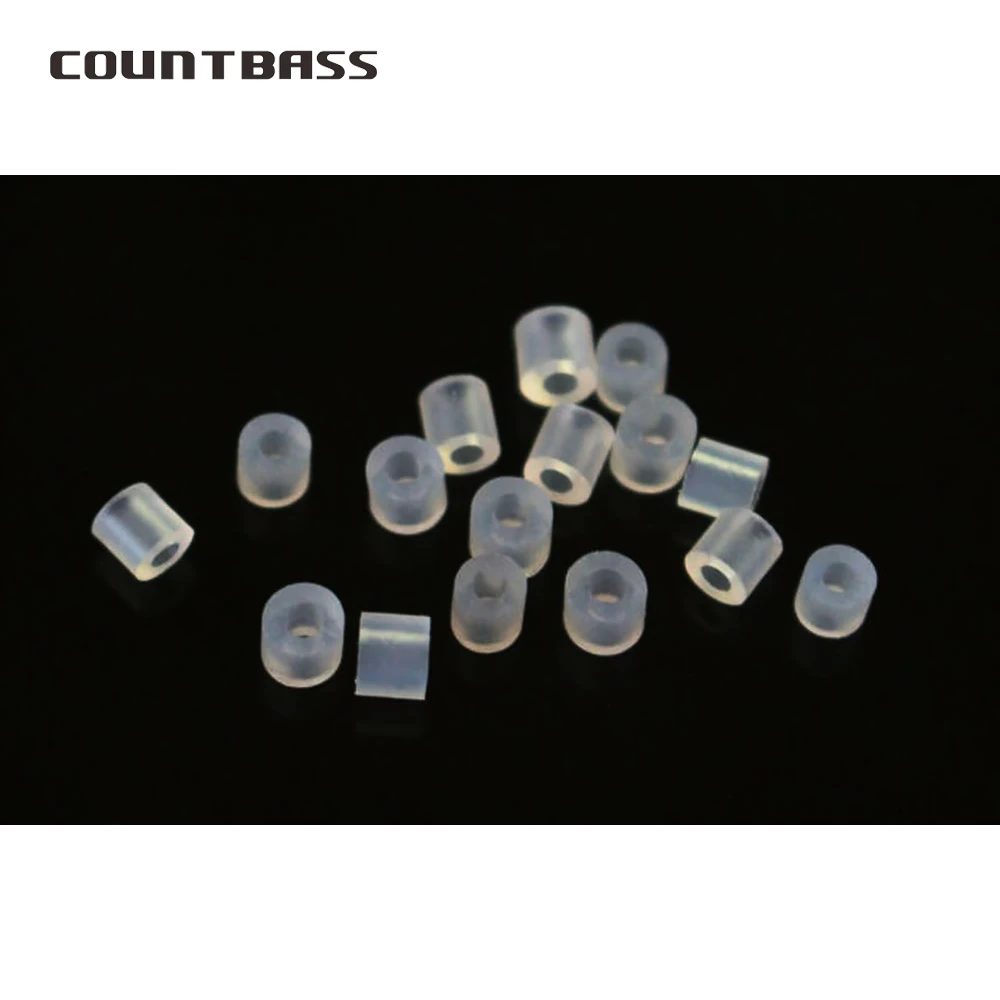 Countbass 50 Uds. Collares de falda regulares, collares transparentes negros ámbar, banda de silicona para cebos giratorios, cebos de zumbido, Señuelos de Pesca - imagen 4
