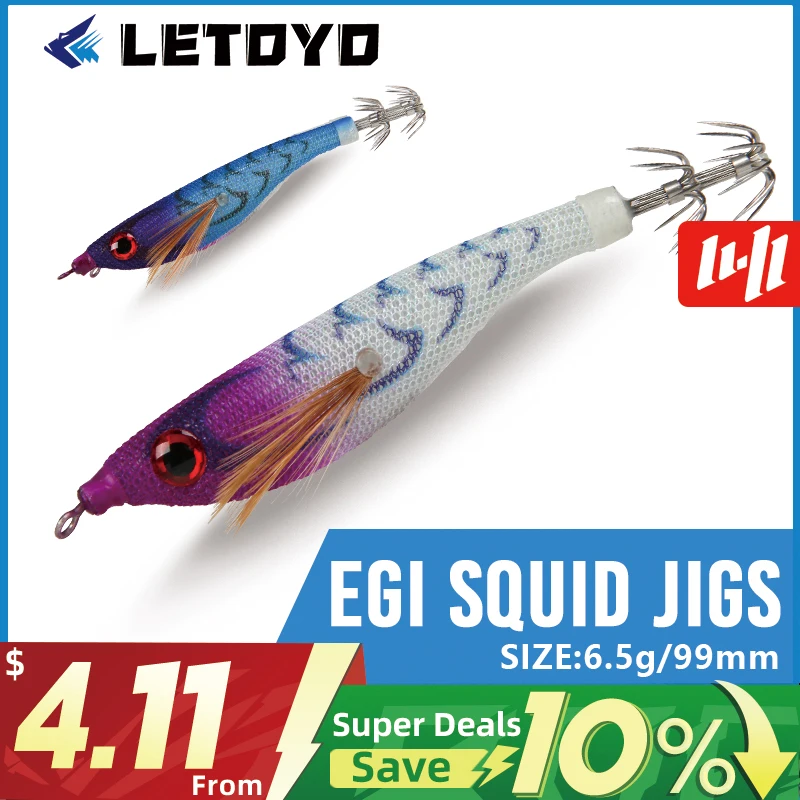 LETOYO cebo de calamar flotante, plantilla de calamar luminosa, señuelo de pesca, cebo Artificial para Webfoot, pulpo, sepia, señuelo de pesca de calamar