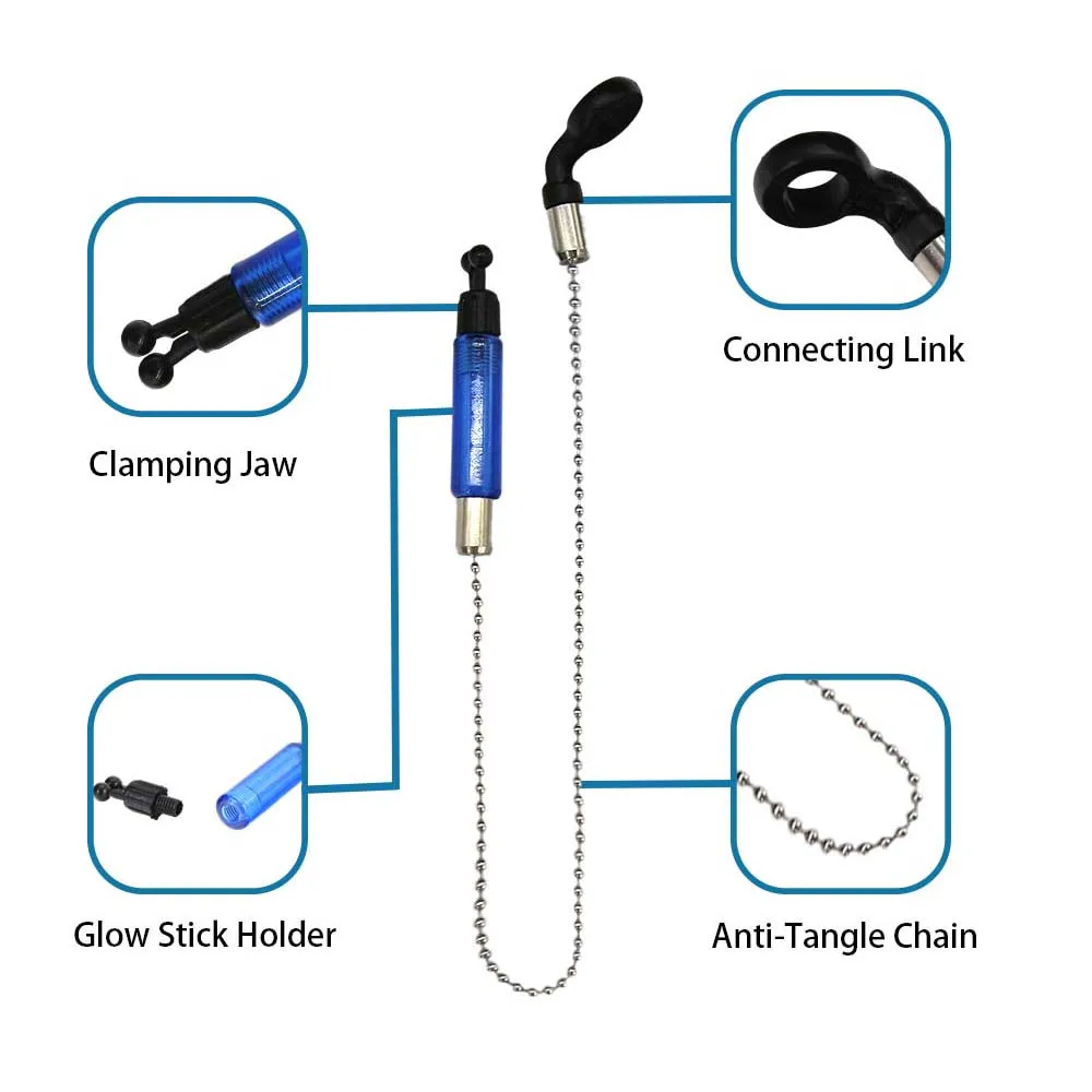 JSFUN-juegos de alarma de pesca digitales inalámbricos, kit de alerta de sonido para morder de pesca, indicador de alarma LED de color cambiable - imagen 4