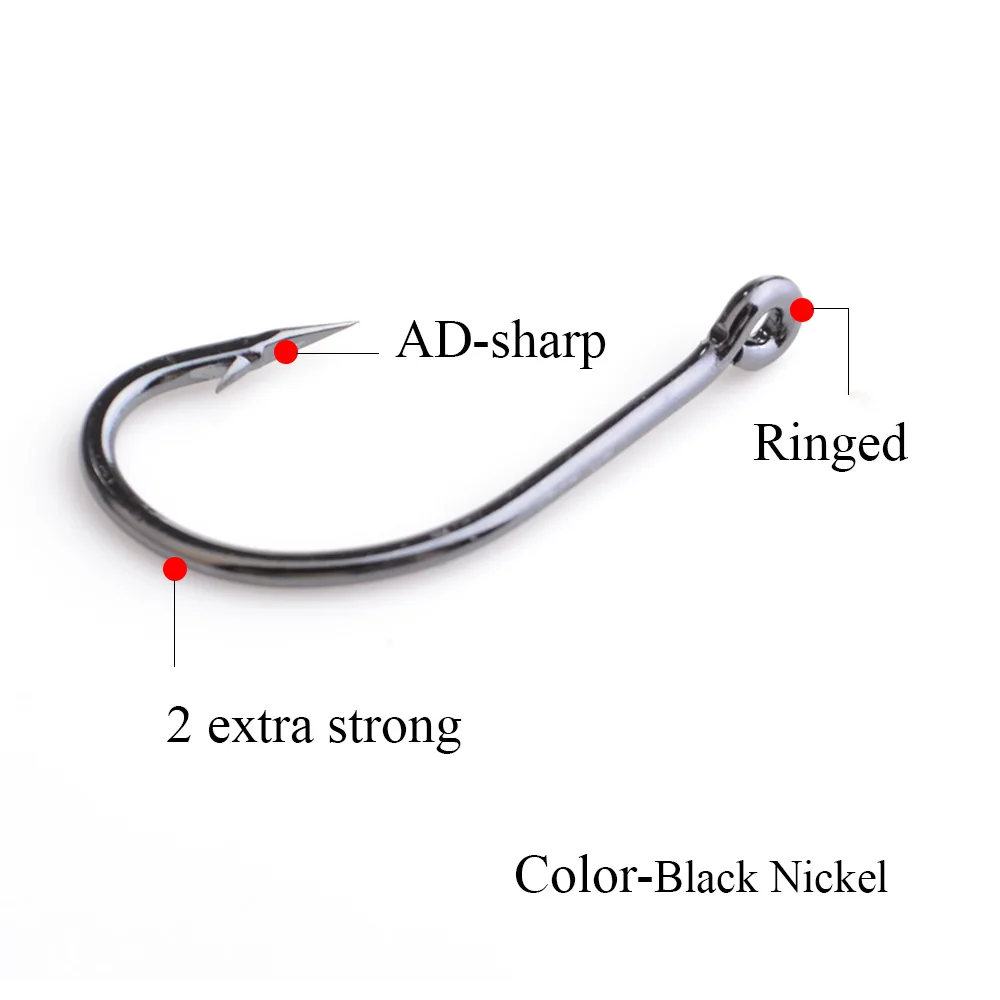 FTK-anzuelos de pesca de un solo círculo, de acero al carbono con púas, accesorios de aparejos de mar, 10 piezas anzuelos pesca artículos de pesca jigs de pesca de mar aparejos de pesca anzuelos de pesca anzuelos musta - imagen 3