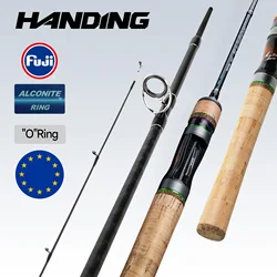HANDING-caña de pescar ultraligera BFS, 78g, caña de pescar de carbono, peso del señuelo 1-8g FUJI ®   Anillos guía O+A Varilla de fundición UL/L