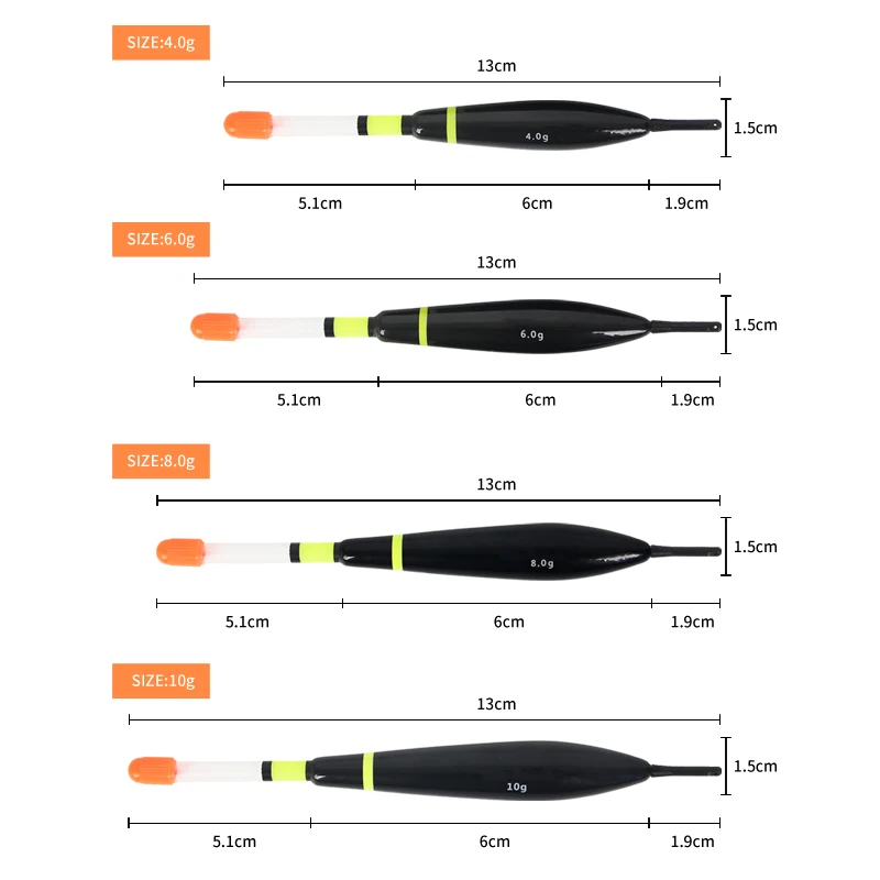 3 uds/4 uds/paquete flotador de Pesca boya Vertical palo de luz flotador palo de luz aparejos de Pesca Pesca - imagen 5