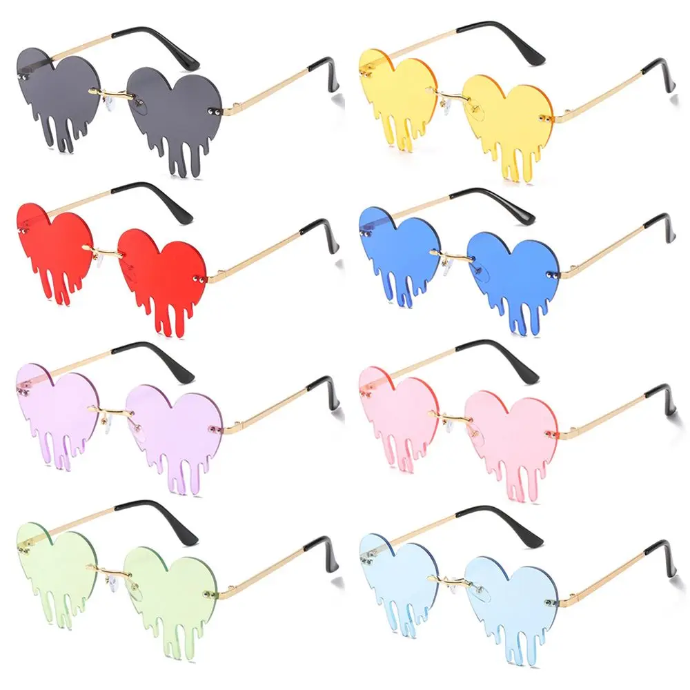 Accesorios de disfraz Steampunk gafas divertidas gafas de sol para mujer gafas de sol sin montura con forma de lágrimas UV400 - imagen 5