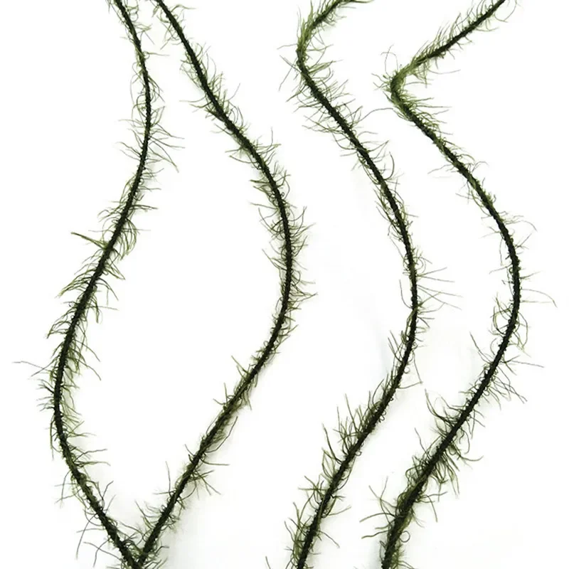 Línea de pesca de carpa de 5M, línea de hierba realista para aparejo de pelo de carpa, hooklink imita la línea de pesca de alambre de hierba natural - imagen 5