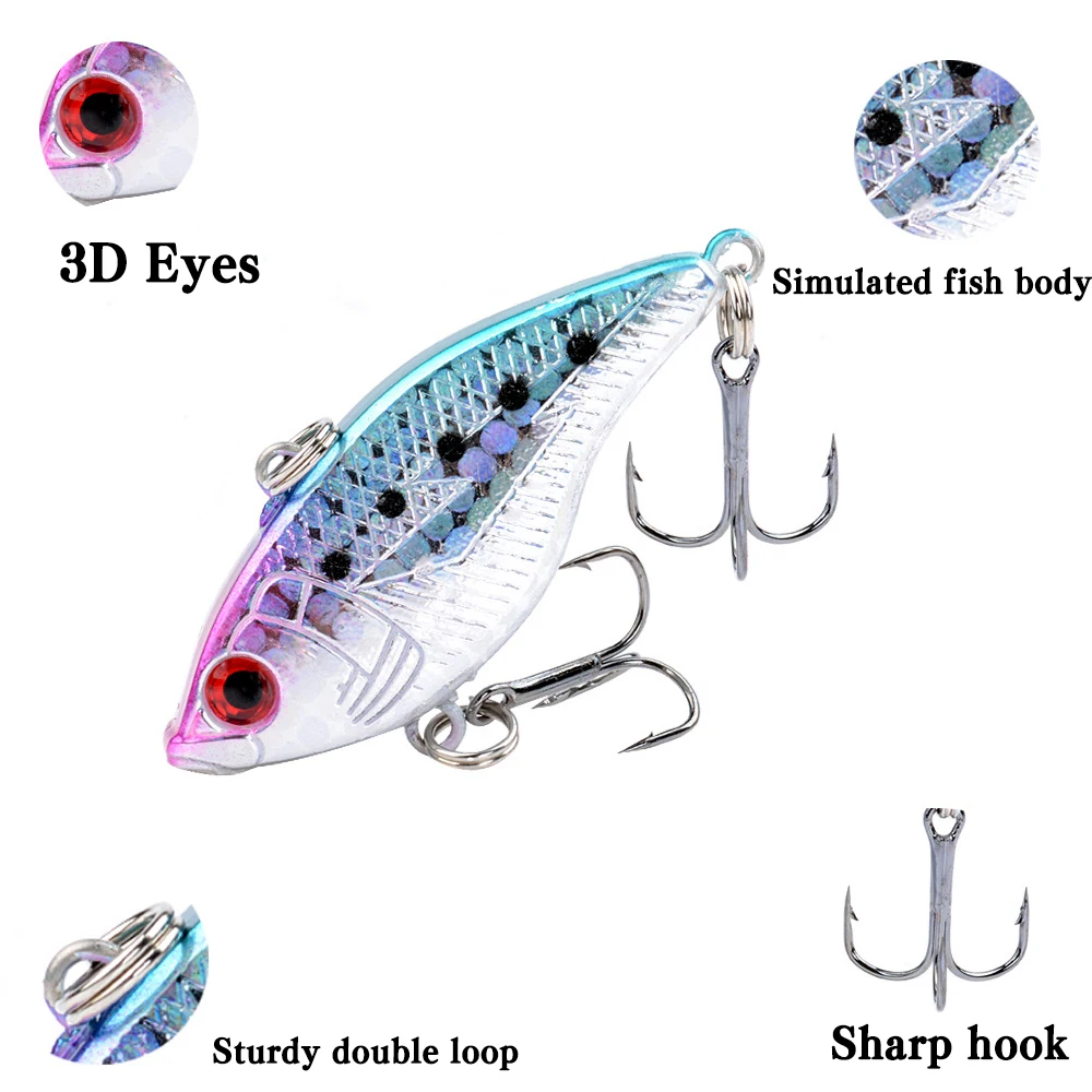 Señuelos VIB hundentes – Crankbait de profundidad con anzuelos triples - imagen 2