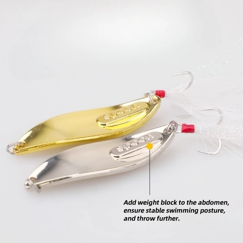 Señuelo de placa brillante de leech de punto rojo, cebo artificial de agua dulce, perca universal, placa de hierro para lubina, gancho único, todo mata - imagen 3