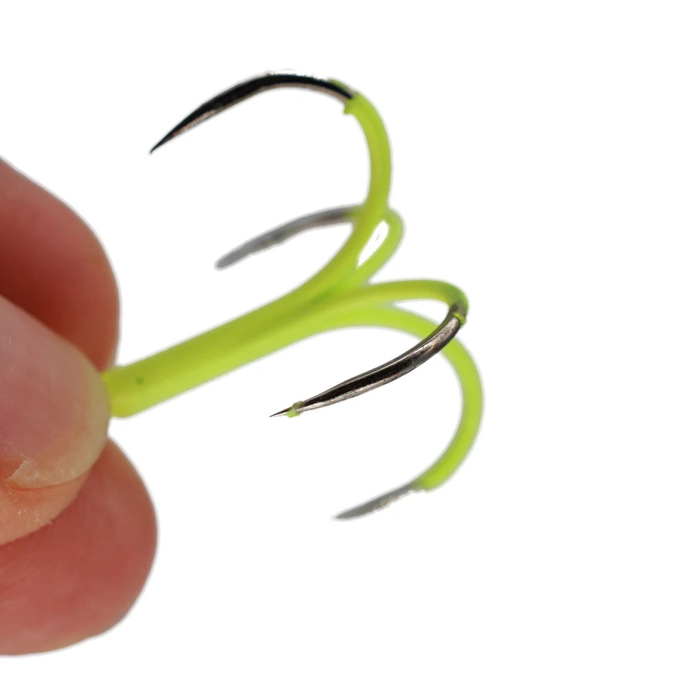 MNFT 5 uds Luya anzuelos de pesca luminosos anzuelos de pulpo sin púas de acero al carbono para pesca en barcos de mar - imagen 3