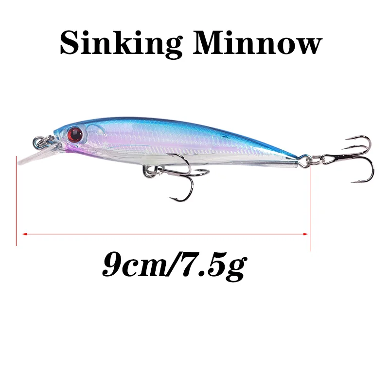 Señuelos de Pesca Jerkbait Minnow, cebo duro, Artificial para Wobbler Lucio, Carpa, lubina, Crankbaits, pesca de curricán, aparejos Swimbait, 1 pieza