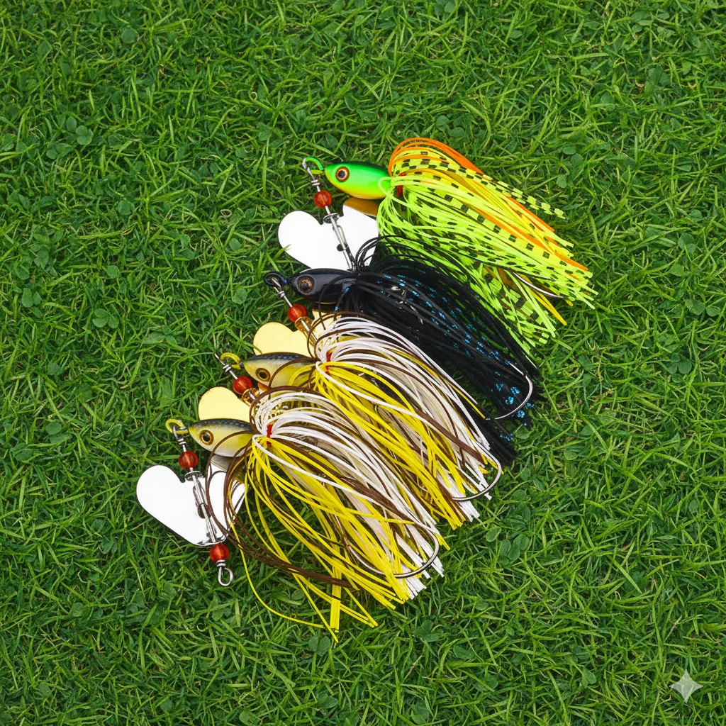 Spinnerbait sin maleza 13.5cm – Señuelo con falda de silicona lubina