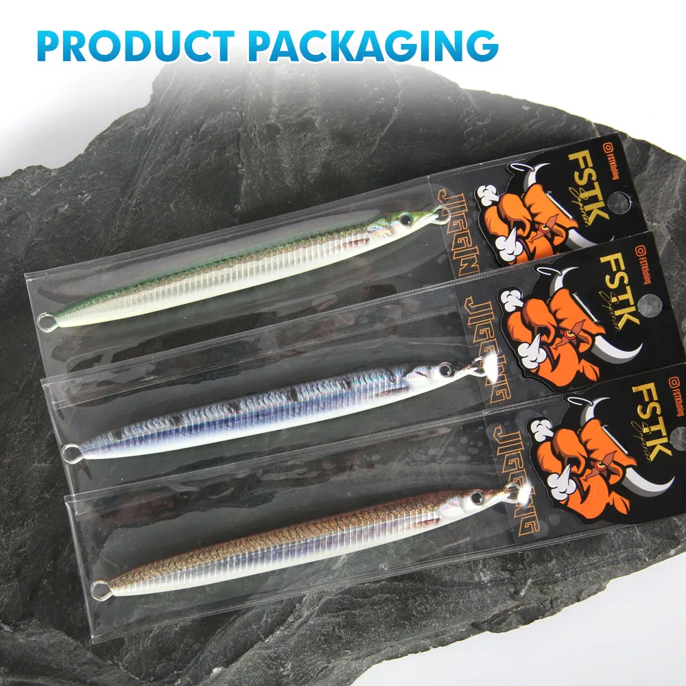 Plantilla de Anguila de arena FSTK 2024, 35g60g90g120g, hundimiento rápido, plantilla realista, señuelo de pesca de mar de fundición larga en alta mar, cebo Artificial - imagen 5