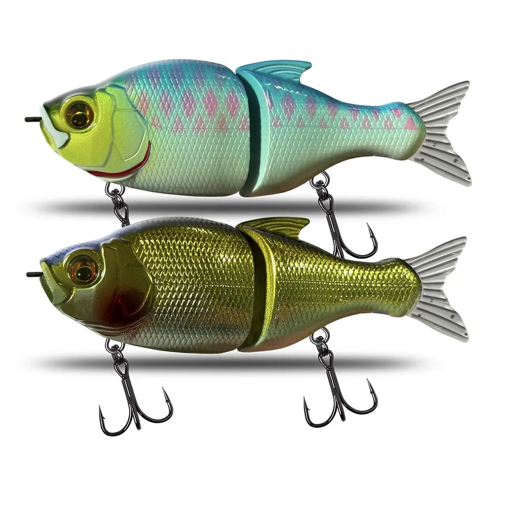 Señuelo de pesca Artificial hundido Swimbait 110mm 37g cebo articulado Swimbait cebo duro con cola de PVC suave reemplazable - imagen 5