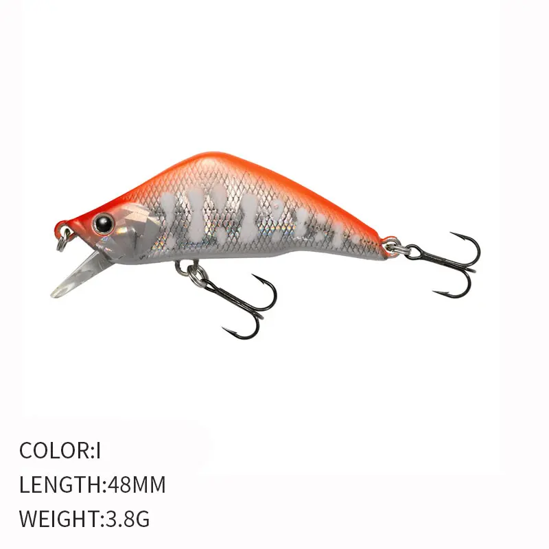 Señuelo de pesca de pececillos, cebo duro Artificial de 48mm y 3,8g, 1 uds, Wobblers, Crankbait, Iscas - imagen 5