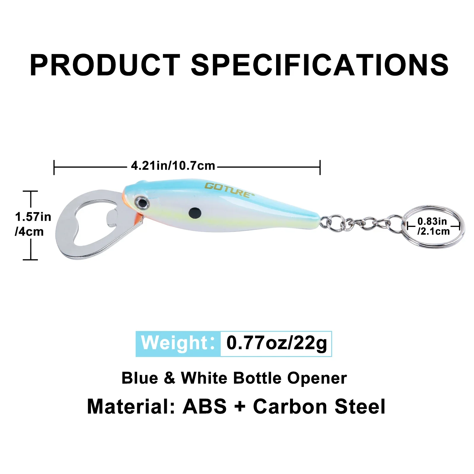 Goture-rebotellas con señuelo de pesca, accesorio de pesca con diseño de pez de acero al carbono para cerveza, comedor, Bar, utensilios, herramienta de cocina, 1 Uds. - imagen 2