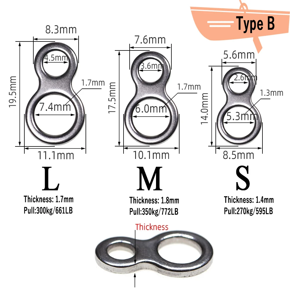 Wifreo-anillos sólidos de pesca de acero inoxidable, 20 piezas, anzuelo de asistencia en forma de 8, conector de Terminal de línea de señuelo, accesorio de pesca de agua salada - imagen 3