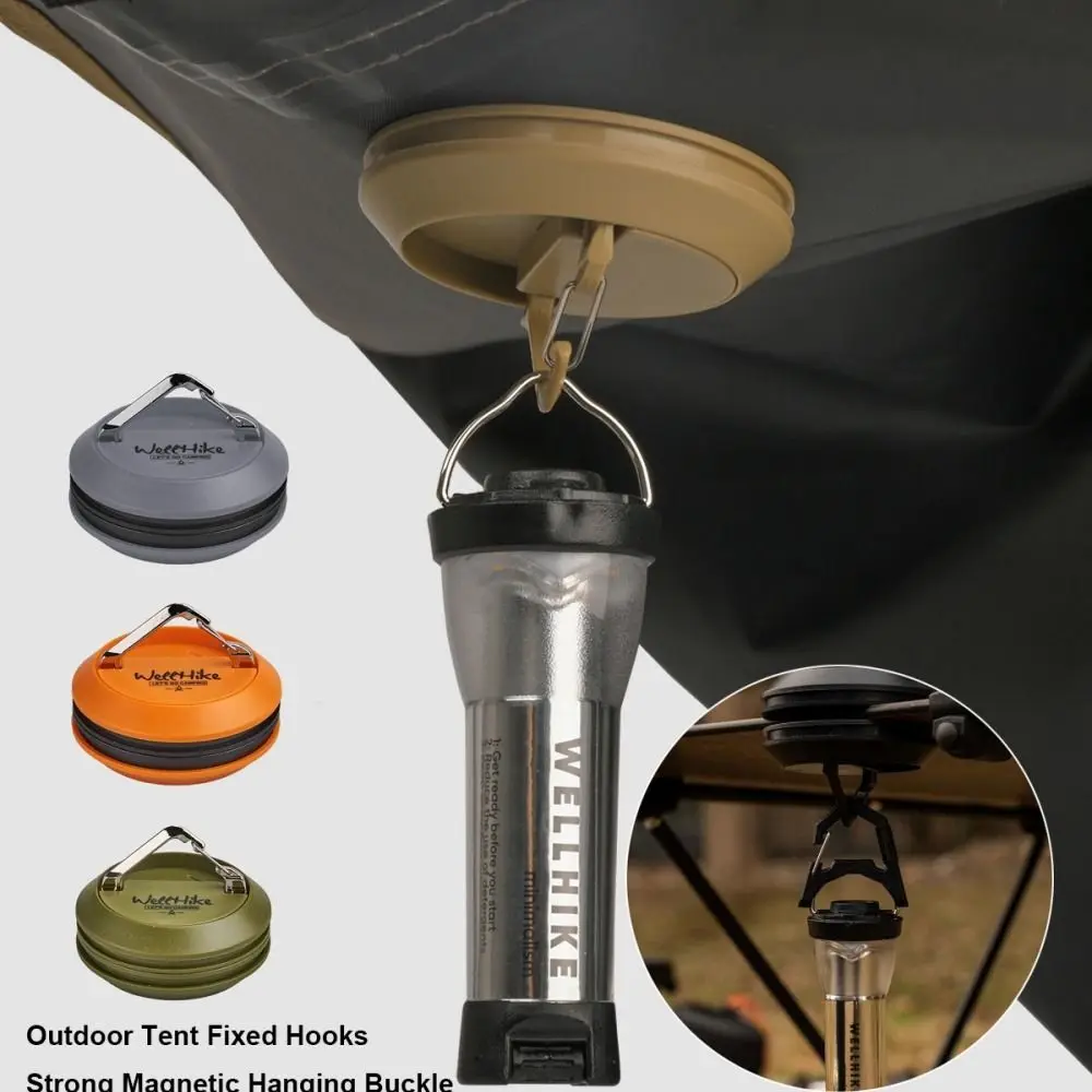 Nuevo Ganchos fijos para tienda de campaña al aire libre de 7x3cm ABS 5 colores ganchos para colgar para acampar hebilla colgante magnética fuerte herramientas para exteriores