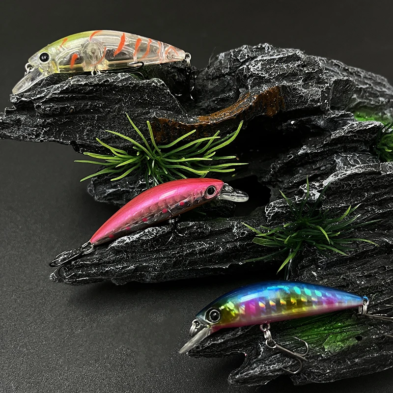 Señuelos de Pesca de pececillo de fundición larga, 50mm, 6g, cebo duro Artificial, Wobblers de Pesca de hundimiento lento, suministros de Swimbait para lubina, trucha de agua de mar - imagen 5