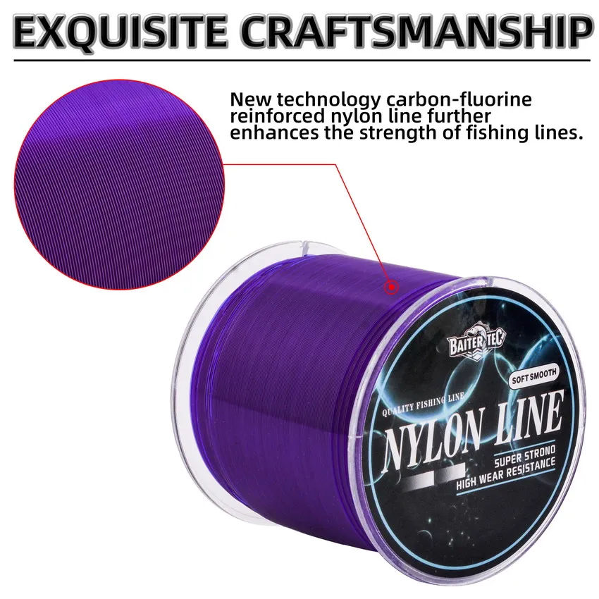 Línea de pesca de nailon de 500M, 4-11,8 LB, revestimiento de monofilamento japonés súper fuerte, accesorios de pesca en mar para carpa - imagen 4